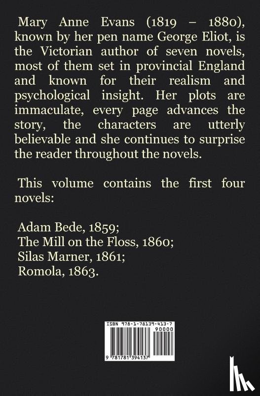 Eliot, George, Evans, Mary Anne - George Eliot's Novels, Volume 1 (complete and unabridged)