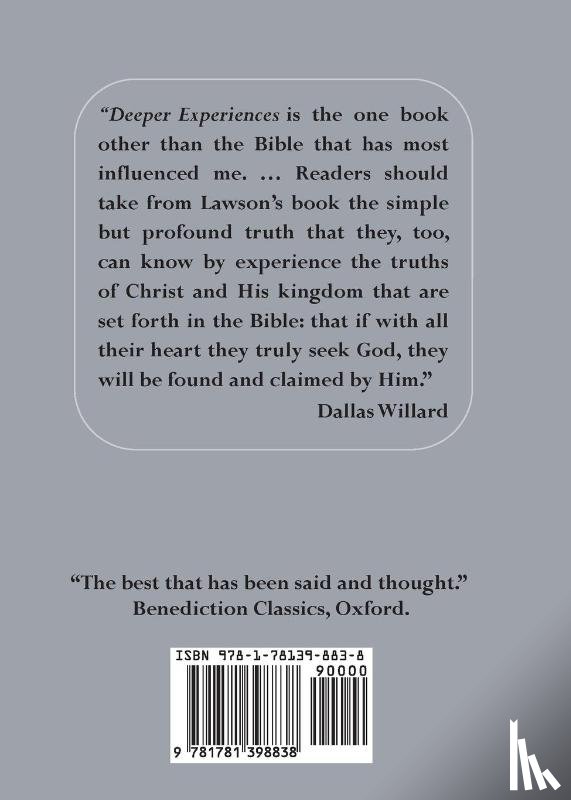 Lawson, James Gilchrist - Deeper Experiences of Famous Christians. (Complete and Unabridged.)