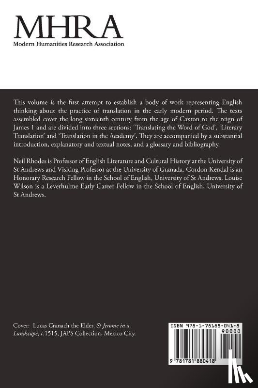  - English Renaissance Translation Theory