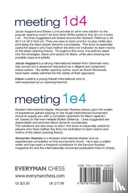 Aagaard, Grandmaster Jacob - Meeting 1d4 & 1e4