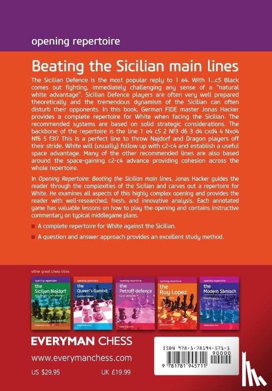 Hacker, Jonas - Opening Repertoire: Beating the Sicilian Main Lines