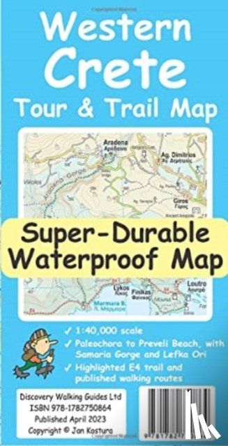 Kostura, Jan - Western Crete Tour & Trail Super-Durable Map