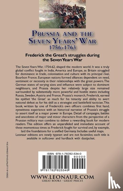 Von Archenholz, Johann Wilhelm - Prussia and the Seven Years' War 1756-1763