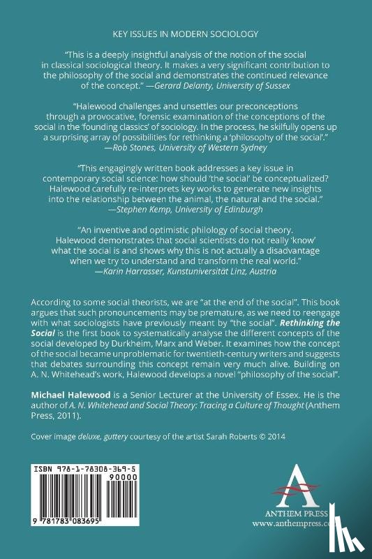 Halewood, Michael - Rethinking the Social through Durkheim, Marx, Weber and Whitehead