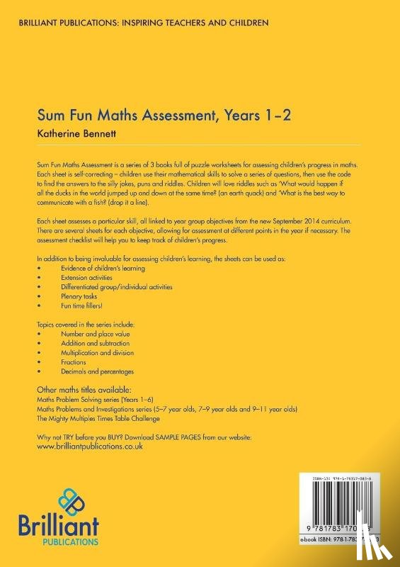 Bennett, Katherine - Sum Fun Maths Assessment for 5-7 year olds