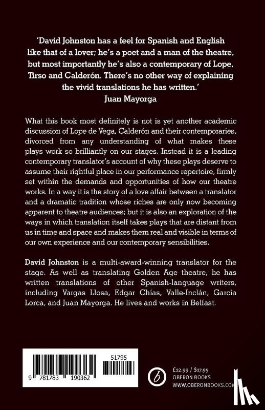 Johnston, David - Translating the Theatre of the Spanish Golden Age