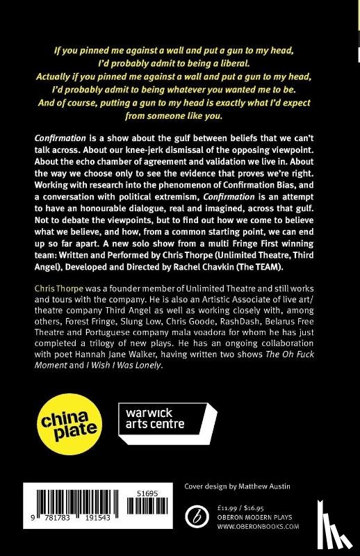 Thorpe, Chris (Author), Chavkin, Rachel (Author) - Confirmation