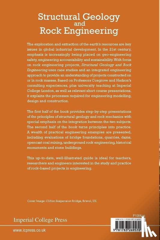 Cosgrove, John W (Imperial College London, Hudson, John A (Imperial College London - Structural Geology And Rock Engineering