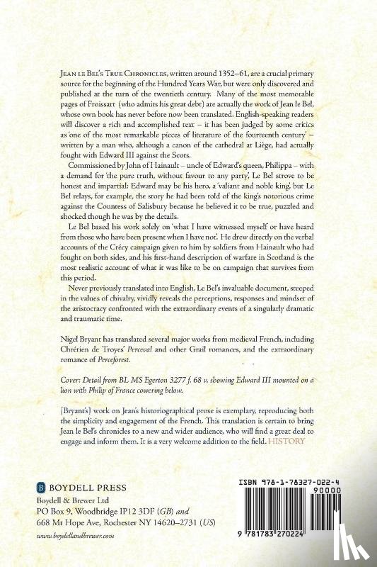 Bel, Jean Le - The True Chronicles of Jean le Bel, 1290 - 1360
