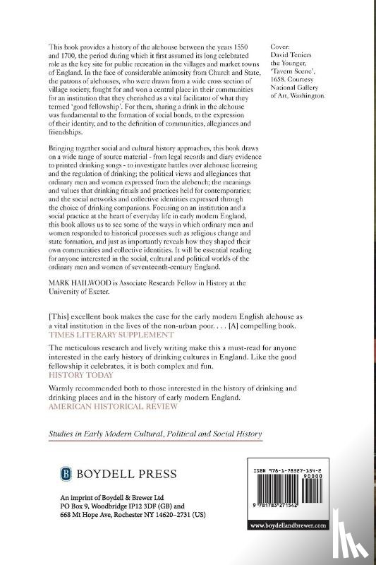 Hailwood, Mark - Alehouses and Good Fellowship in Early Modern England