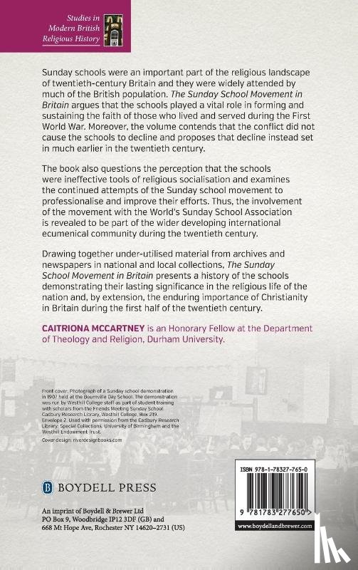 McCartney, Dr Caitriona - The Sunday School Movement in Britain, 1900-1939