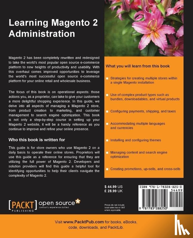 Williams, Bret, Williams, Cyndi - Learning Magento 2 Administration