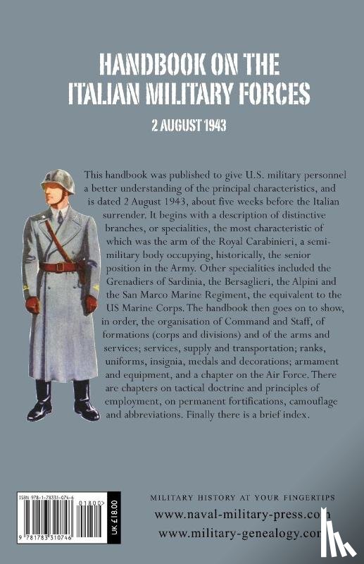 Intelligence Service, Military - Handbook of the Italian Military Forces 2 August 1943