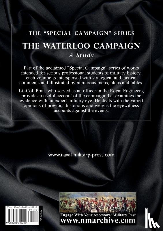 Pratt, Sisson C - THE WATERLOO CAMPAIGN A Study