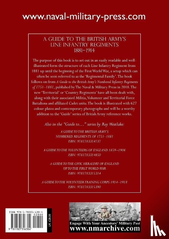 Westlake, Ray - A Guide to the British Army's Line Infantry Regiments, 1881-1914