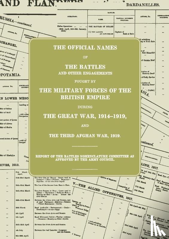 Battles Nomenclature Committee - The Great War