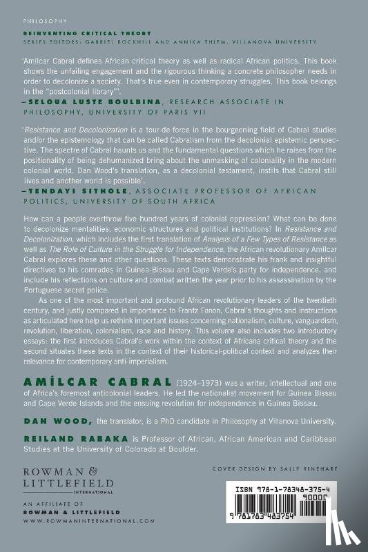 Cabral, Amilcar - Resistance and Decolonization