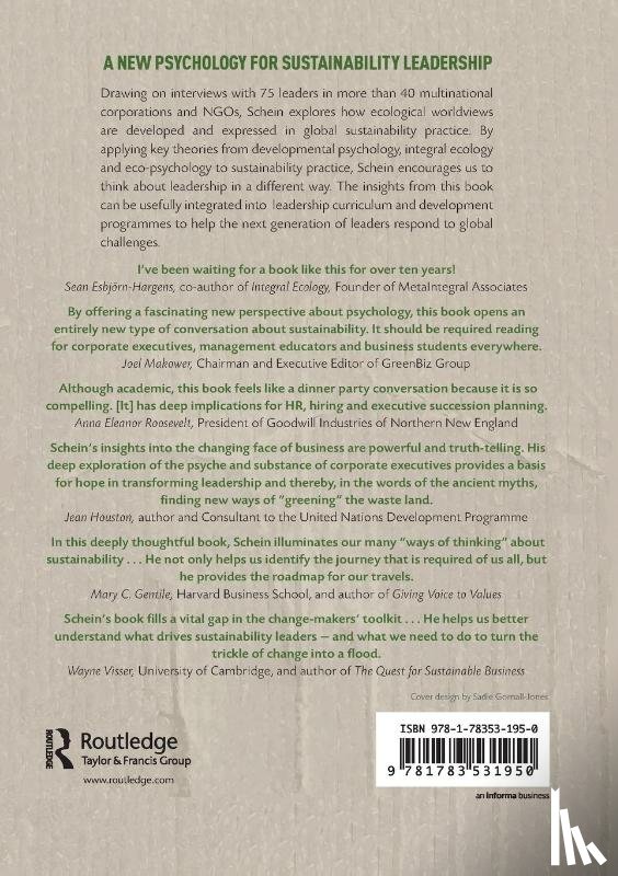 Schein, Steve - A New Psychology for Sustainability Leadership
