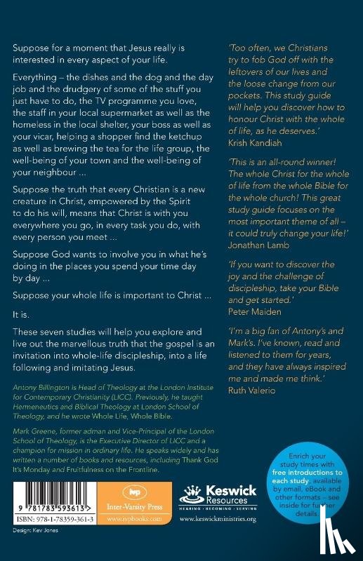 Greene, Antony Billington and Mark - The Whole of Life for Christ