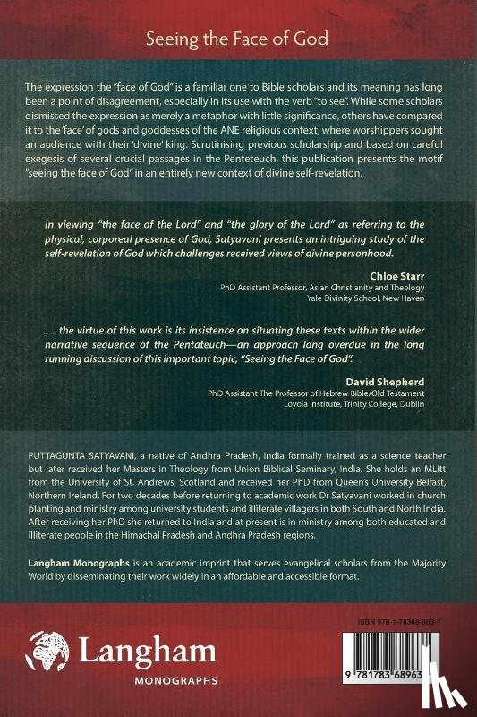 Satyavani, Puttagunta - Seeing the Face of God: Exploring an Old Testament Theme