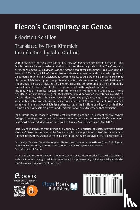 Schiller, Friedrich - Fiesco's Conspiracy at Genoa