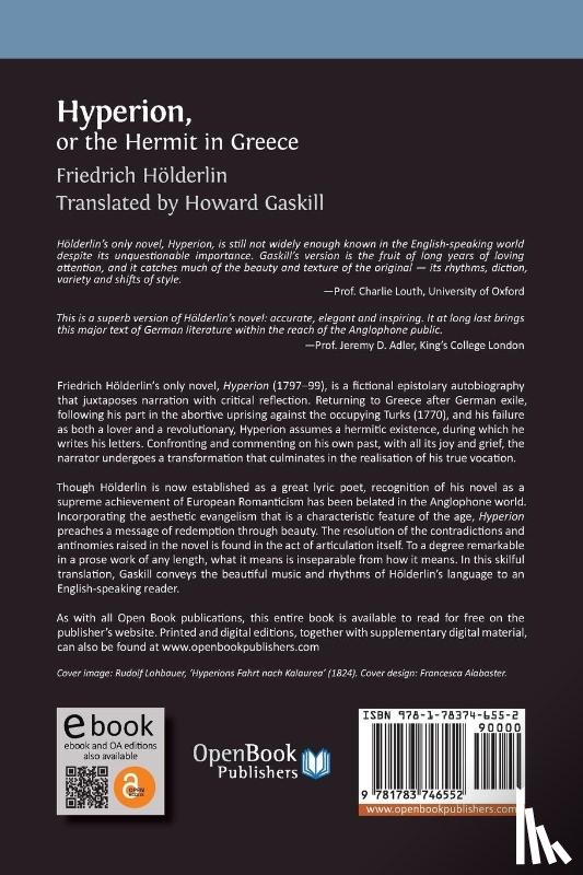 Holderlin, Friedrich - Hyperion, or the Hermit in Greece