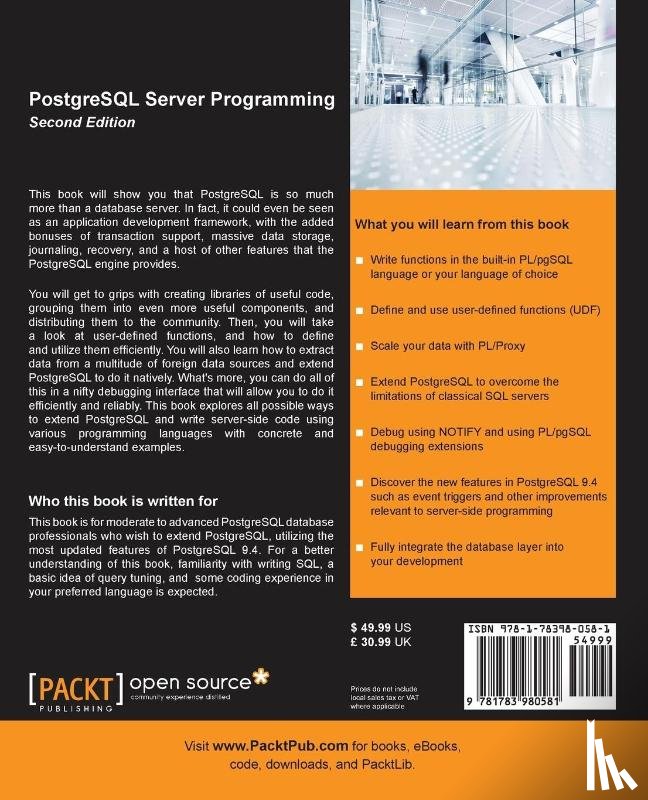 Dar, Usama, Krosing, Hannu, Mlodgenski, Jim, Roybal, Kirk - PostgreSQL Server Programming -