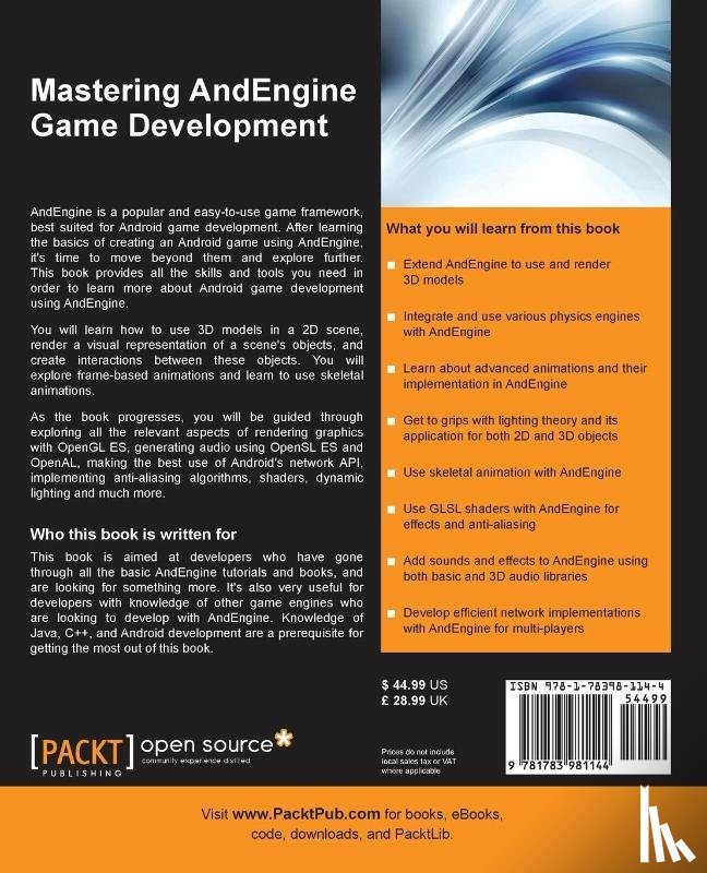 Posch, Maya - Mastering AndEngine Game Development