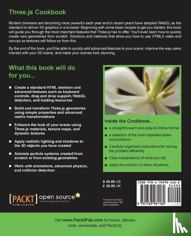 Dirksen, Jos - Three.js Cookbook