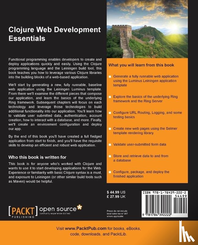 Baldwin, Ryan - Clojure Web Development Essentials
