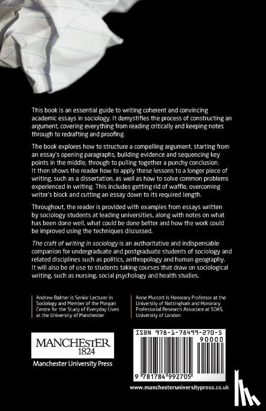 Balmer, Andrew, Murcott, Anne - The Craft of Writing in Sociology