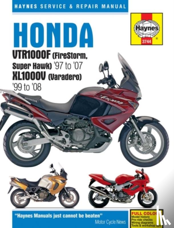 Haynes Publishing - Honda VTR1000F (FireStorm, Super Hawk) (97 - 07) & XL1000V (Varadero) (99 - 08) Haynes Repair Manual