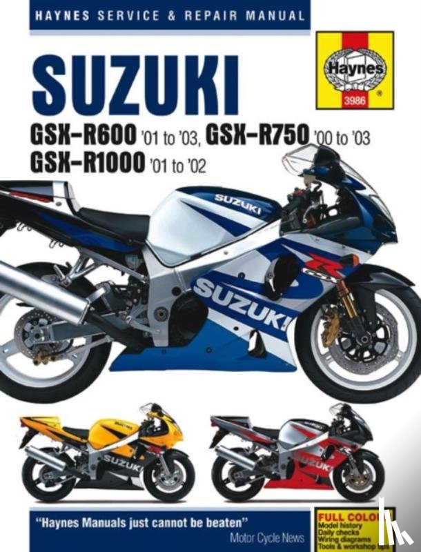 Haynes Publishing - Suzuki GSX-R600 (01 - 03), GSX-R750 (00 - 03), GSX-R1000 (01 - 02) Haynes Repair Manual
