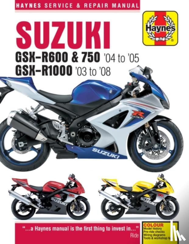 Haynes Publishing - Suzuki GSX-R600/750 (04 - 05) & GSX-R1000 (03 - 08) Haynes Repair Manual