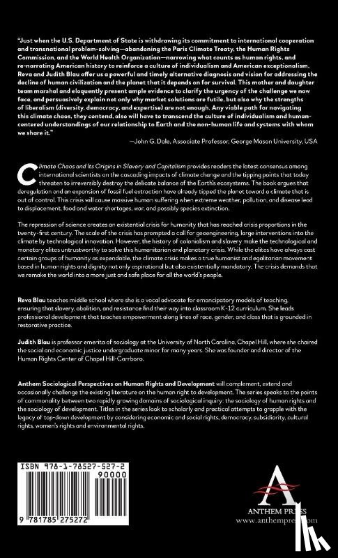Blau, Reva, Blau, Judith - Climate Chaos and its Origins in Slavery and Capitalism