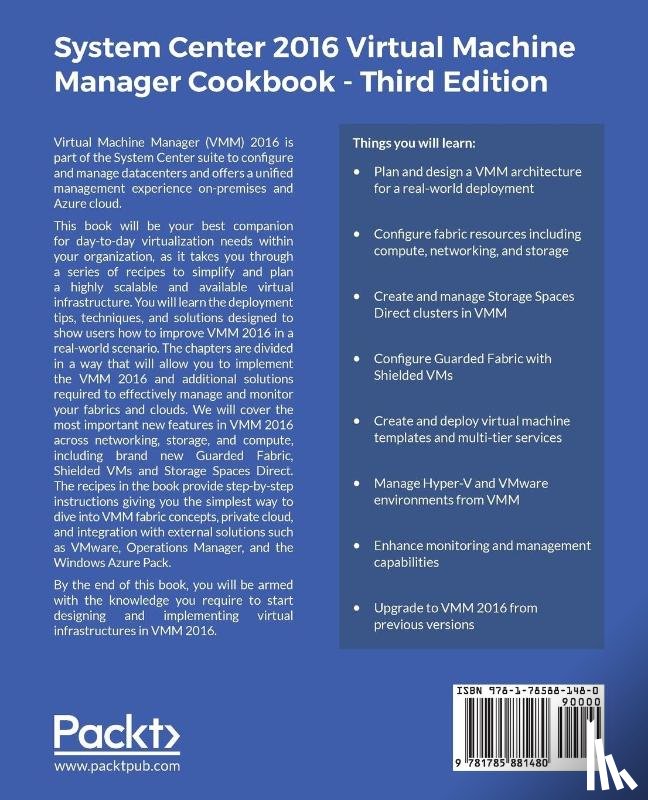 CARDOSO, EDVALDO ALESSANDRO, Levchenko, Roman - System Center 2016 Virtual Machine Manager Cookbook,
