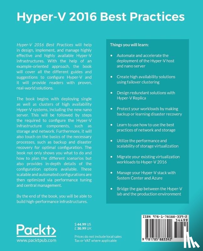 Berger, Benedict, Serre, Romain - Hyper-V 2016 Best Practices