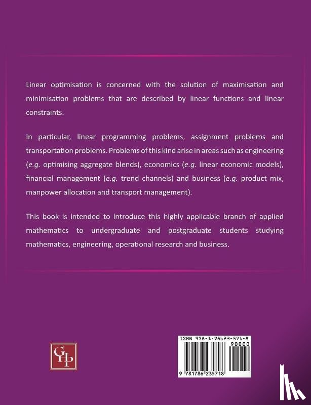 Fitzharris, A.M. - Linear Optimisation with Applications