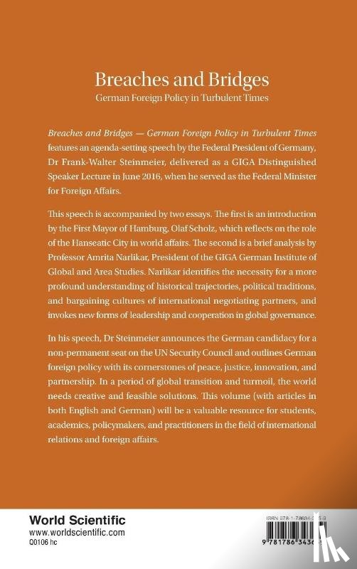 Steinmeier, Frank-walter (Geman Foreign Minister - Breaches And Bridges: German Foreign Policy In Turbulent Times