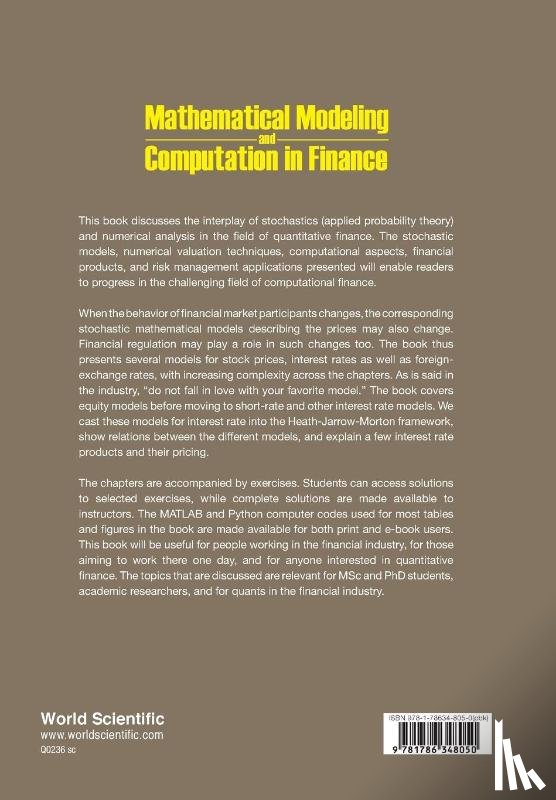 Oosterlee, Cornelis W (Delft Univ Of Tech, Grzelak, Lech A (Delft Univ Of Tech - Mathematical Modeling And Computation In Finance: With Exercises And Python And Matlab Computer Codes