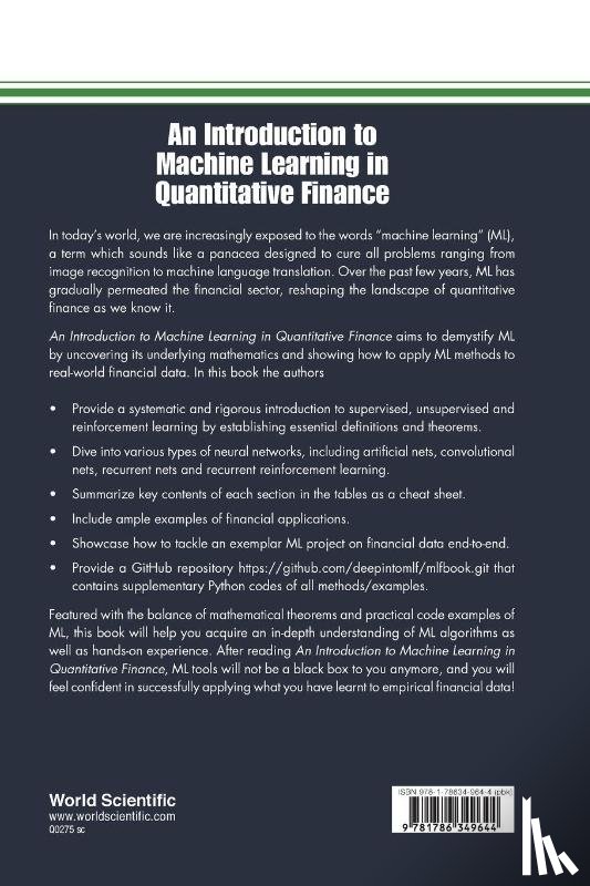 Ni, Hao, Dong, Xin, Zheng, Jinsong, Yu, Guangxi - Introduction To Machine Learning In Quantitative Finance, An