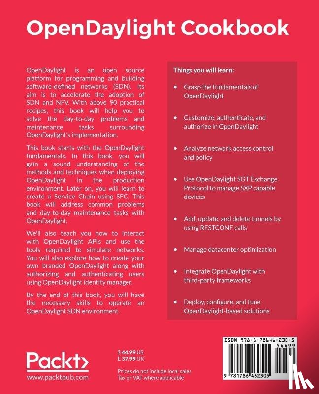 Lemay, Mathieu, Talhouet, Alexis de, Goodyear, Jamie, Pujar, Rashmi - OpenDaylight Cookbook
