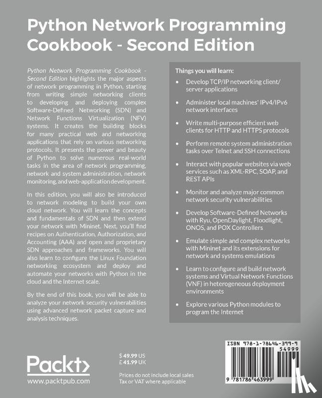 Kathiravelu, Pradeeban, Sarker, Dr. M. O. Faruque - Python Network Programming Cookbook -