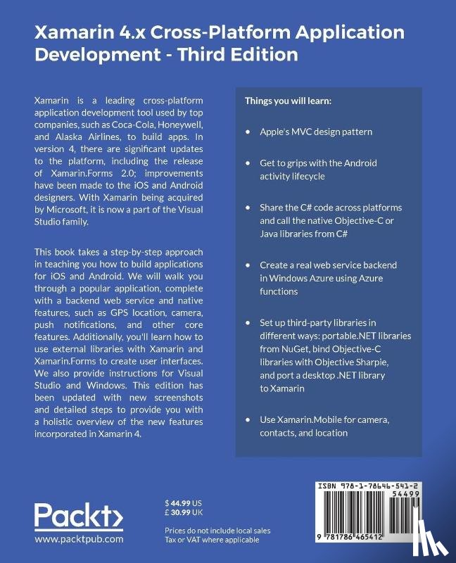 Peppers, Jonathan - Xamarin 4.x Cross-Platform Application Development - Third Edition