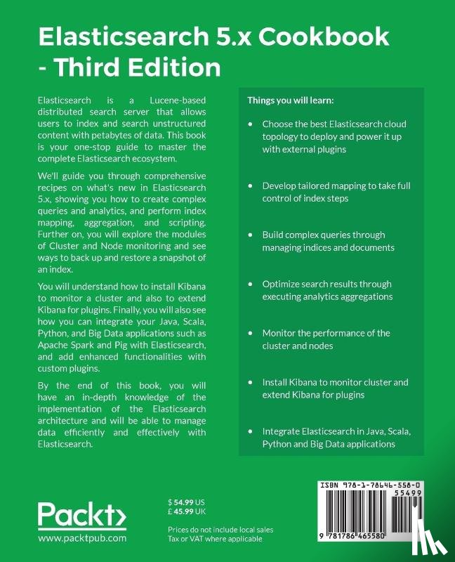 Paro, Alberto - Elasticsearch 5.x Cookbook - Third Edition