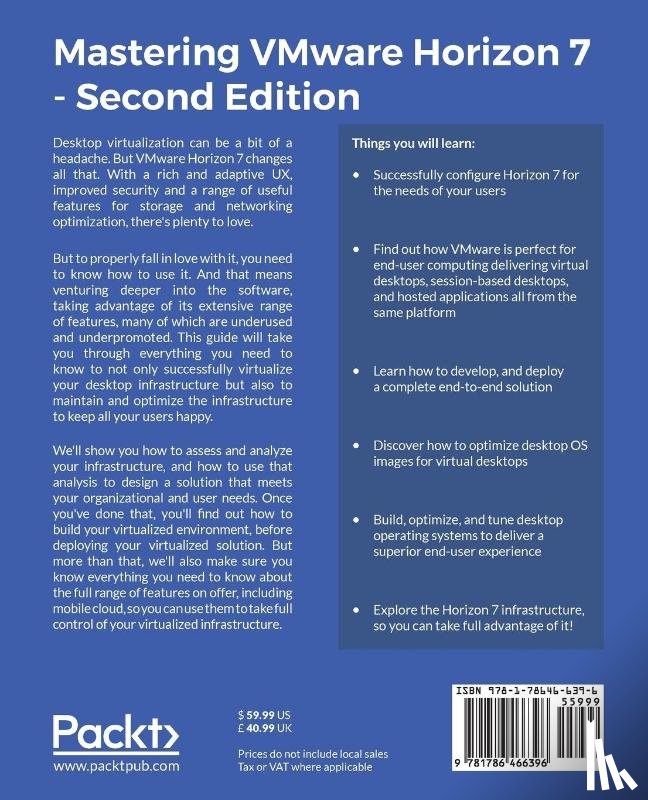 Oven, Peter von, Coombs, Barry - Mastering VMware Horizon 7 -