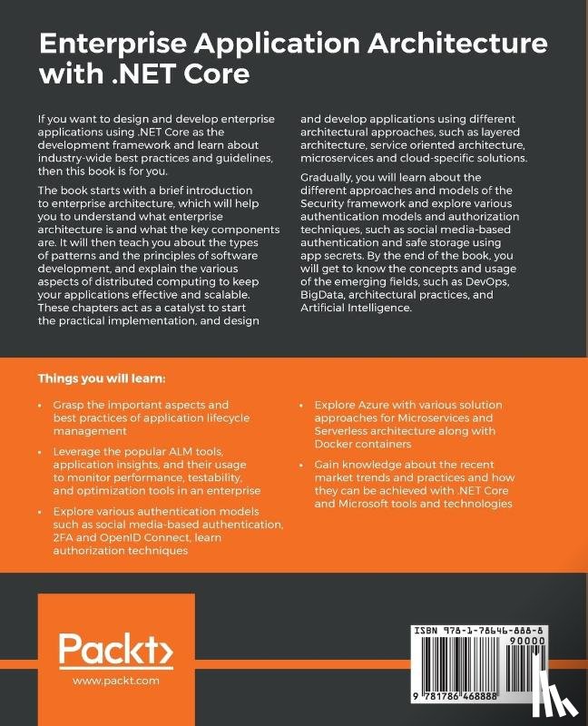 Senthilvel, Ganesan, Khan, Ovais Mehboob Ahmed, Qureshi, Habib Ahmed - Enterprise Application Architecture with .NET Core
