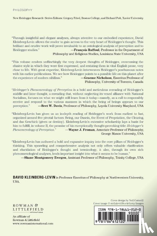 Kleinberg-Levin, David - Heidegger's Phenomenology of Perception