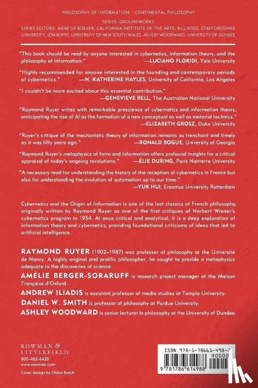 Ruyer, Raymond - Cybernetics and the Origin of Information