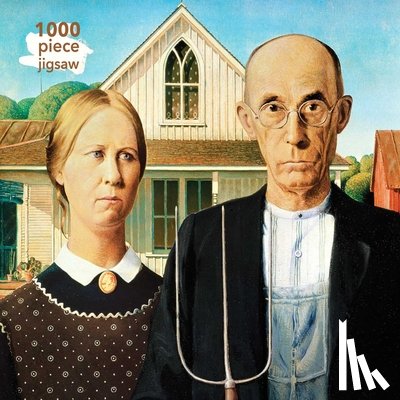 Flame Tree Studio - Adult Jigsaw Puzzle Grant Wood: American Gothic